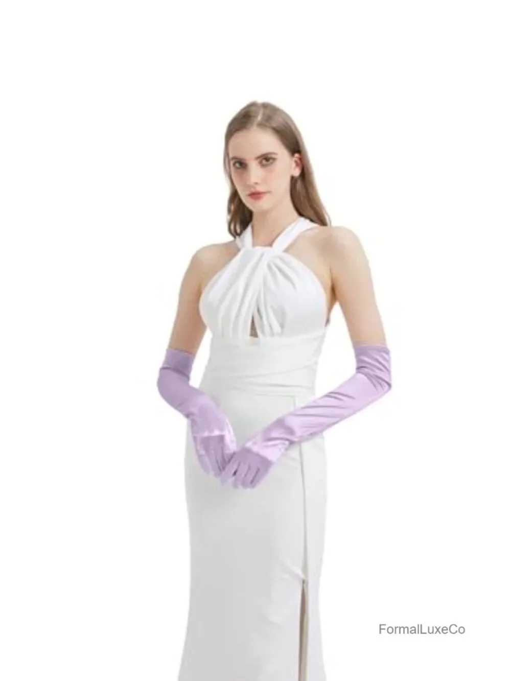Satin Opera Gloves Women Elbow Length Formal Party